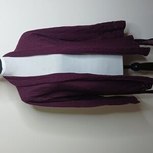 Knitted & knotted by anthropologie purple wool cardigan size large